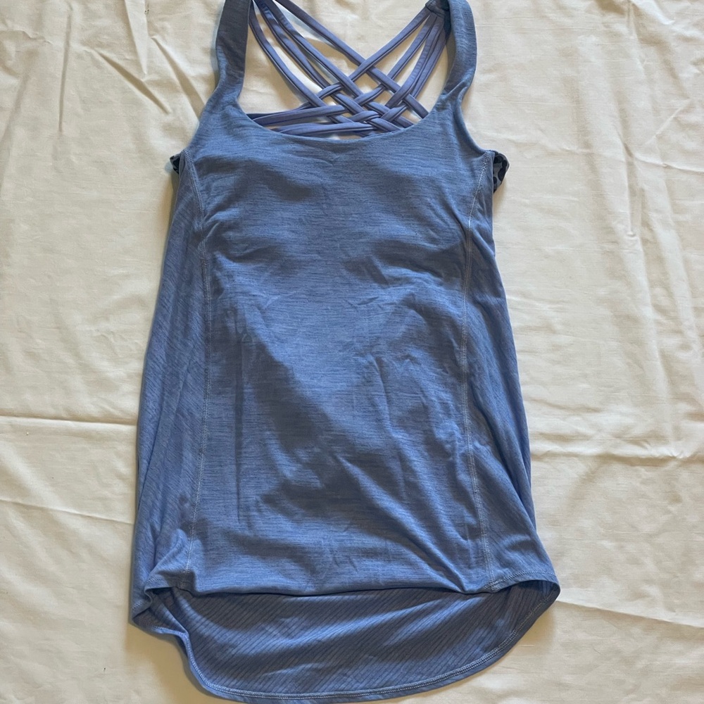 Lululemon Athletica Blue and Black Print Tank Top